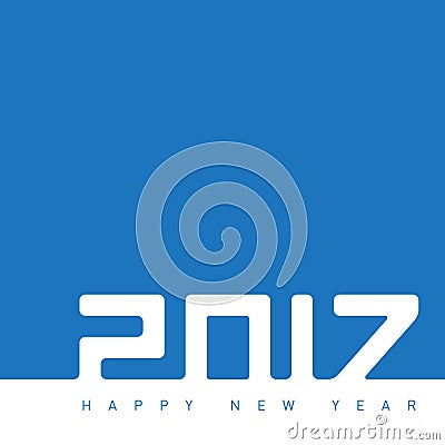 Happy New Year - griting card. Vector Illustration