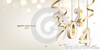 Happy New Year 2024 Vector Illustration