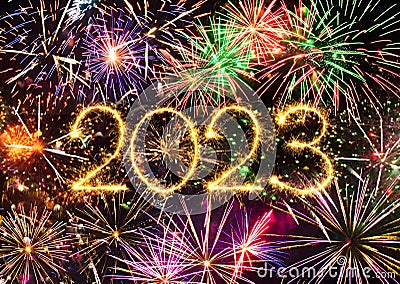 Happy New Year 2023 Stock Photo