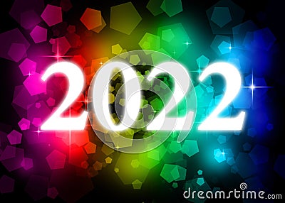 Happy New Year 2022 Stock Photo