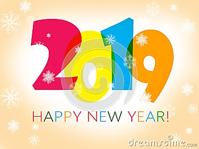 Happy New Year 2019 Stock Photo