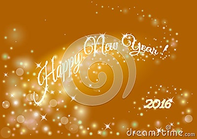 Happy New year holiday background with 2016 inscription.Blurred Stock Photo