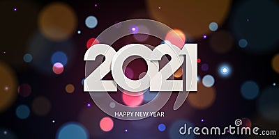 Happy New Year 2021 Vector Illustration