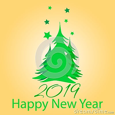 2019 happy new year Vector Illustration