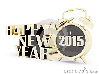 Happy new year 2015 Illustrations 3d Stock Photo