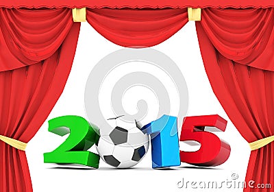 Happy new year 2015 Illustrations 3d Stock Photo