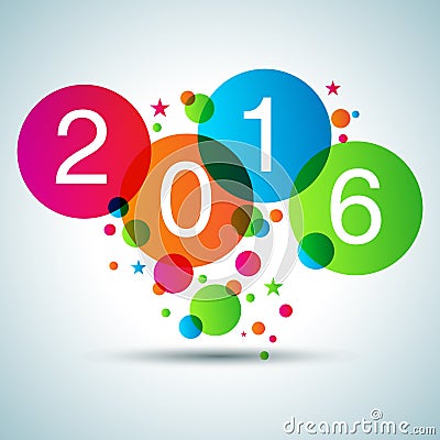 Happy New Year 2016 Vector Illustration