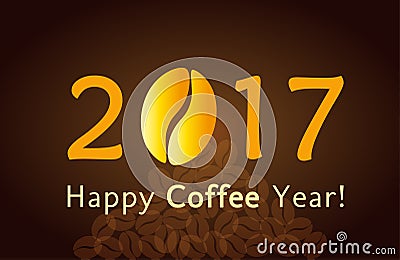 Happy 2017 New Year logo. Vector Illustration