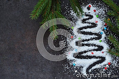 Happy New Year and Merry Christmas. Abstract, adorable Christmas Stock Photo