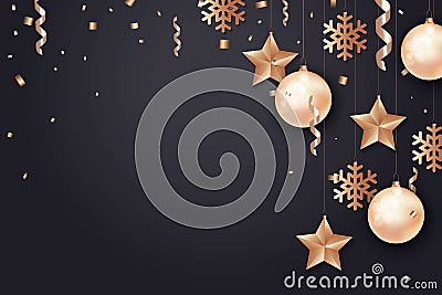 Happy New Year and Merry Christmas background. Vector Illustration