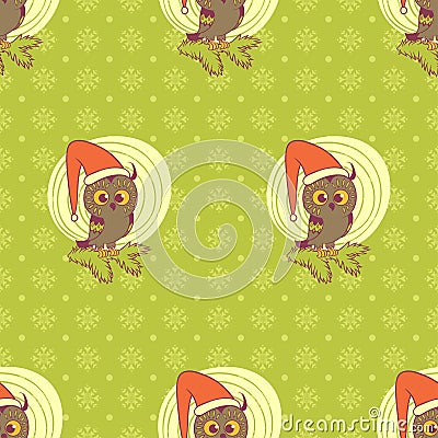 Happy New Year and Merry Christmas texture. Vector seamless pattern Vector Illustration