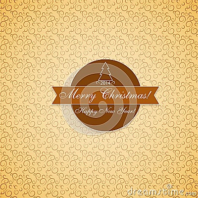 Happy New Year and Merry Christmas Vector Illustration