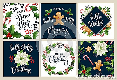 Happy new year 2019. Merry Christmas white and black collors. Design for poster, card, invitation, placard, flayer, brochure. Vect Vector Illustration