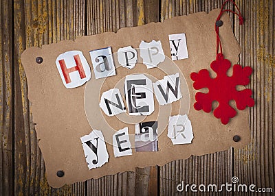 Happy New Year message Stock Photo