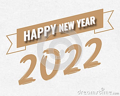 2022 happy new year. numbers paper style. vector linear numbers. design of greeting card. vector illustration Vector Illustration