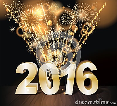 Happy New Year 2016 Stock Photo
