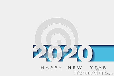 2020 happy new year, year of the rat, design 3d, illustration,Layered realistic, for banners, posters flyers Vector Illustration