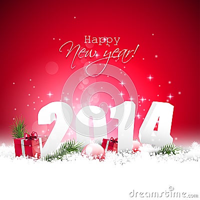 Happy new Year 2014 Vector Illustration