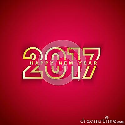 2017 Happy New Year Vector Illustration