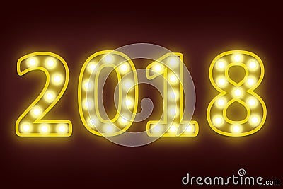 2018 happy new year for seasonal and holiday background. Stock Photo