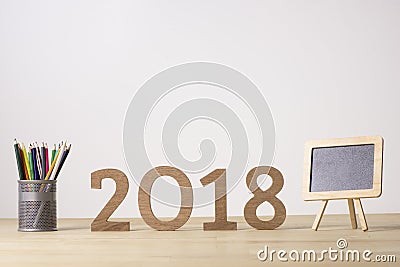 Happy New Year. Sigh symbol from number 2018 Stock Photo