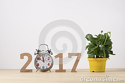 Happy New Year. Sigh symbol from number 2017 Stock Photo