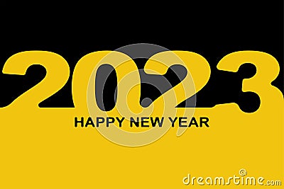 Happy New Year 2023. Simple abstract background Vector Illustration