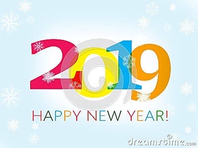 Happy New Year 2019 Stock Photo