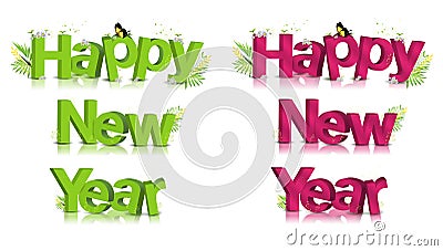 Happy New Year text Stock Photo