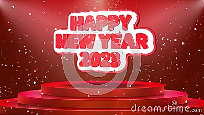 Happy New Year 2025 Text Wish Reveal On Glitter Golden Particles Firework. Stock Footage - Video