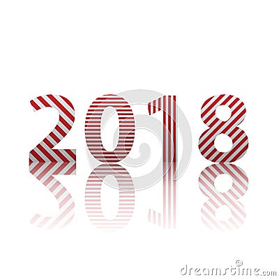 Happy new year 2018 . Text Design Vector illustration Vector Illustration