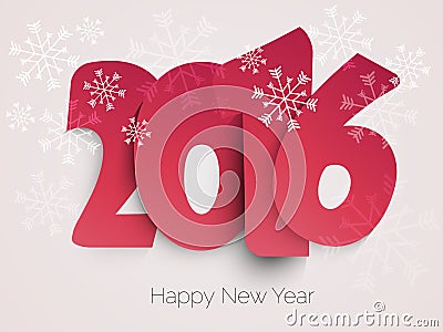 Happy new year 2016 text design Vector Illustration