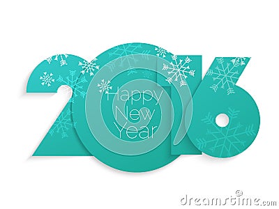 Happy new year 2016 text design Stock Photo
