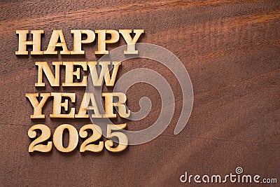 Happy new year 2025 - Text space Stock Photo