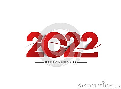 Happy New Year 2022 Text Typography Design Patter, Vector illustration Vector Illustration