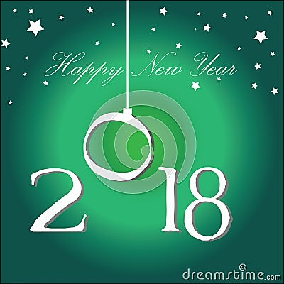 happy new year with the theme of cheerful evening welcome the turn of the year with a happy mood Vector Illustration