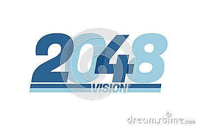 Happy new year 2048. Typography logo 2048 vision, 2048 New Year banner Vector Illustration