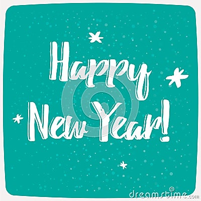 Happy New year Typography Stock Photo