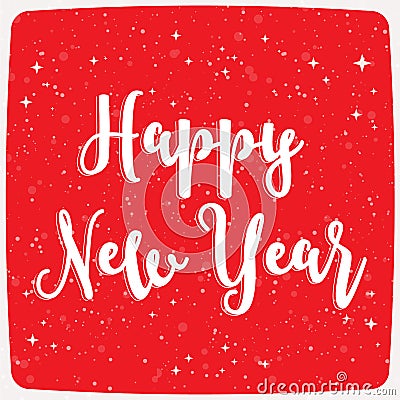 Happy New year Typography Vector Illustration