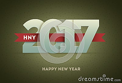 2017 Happy New Year Vector Illustration