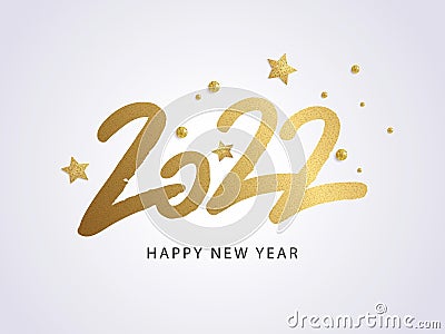 Happy New Year 2022. Vector holiday illustration with 2022 logo text design Vector Illustration