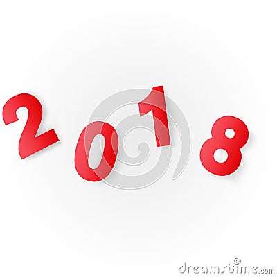 2018 Happy New Year. Vector Illustration