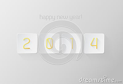 Happy New Year 2014 vector illustration. Vector Illustration