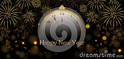 Happy New Year 2024 wishes seasonal greeting background Vector Illustration