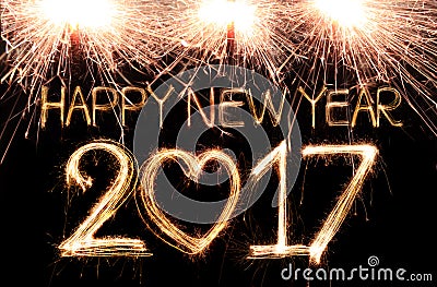 Happy new year 2017 Stock Photo