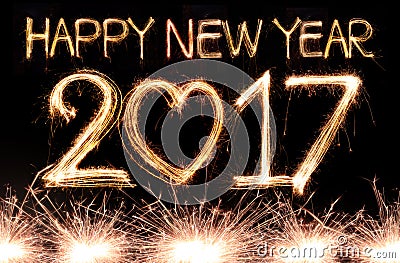 Happy new year 2017 Stock Photo