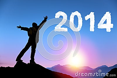 Happy new year 2014 Stock Photo