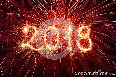 Happy New Years 2018 Stock Photo