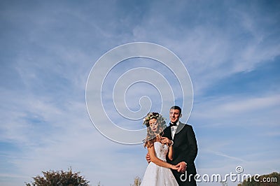 Happy newly married couple Stock Photo