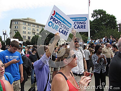 Happy With Obamacare Editorial Stock Photo